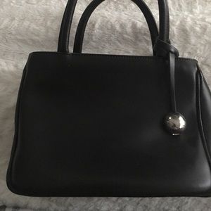 Dark brown leather Furla